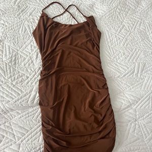 Short brown dress